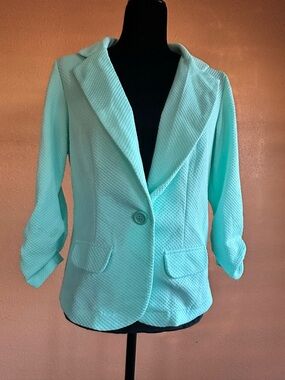 Single-Button Blazer Jacket